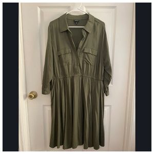 Olive Green Torrid Shirtdress